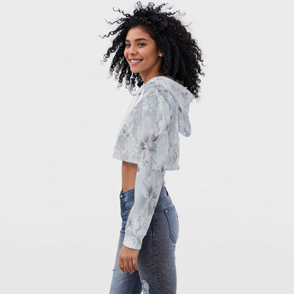 All-Over Print Women's Crop Top Hoodie WHS0001