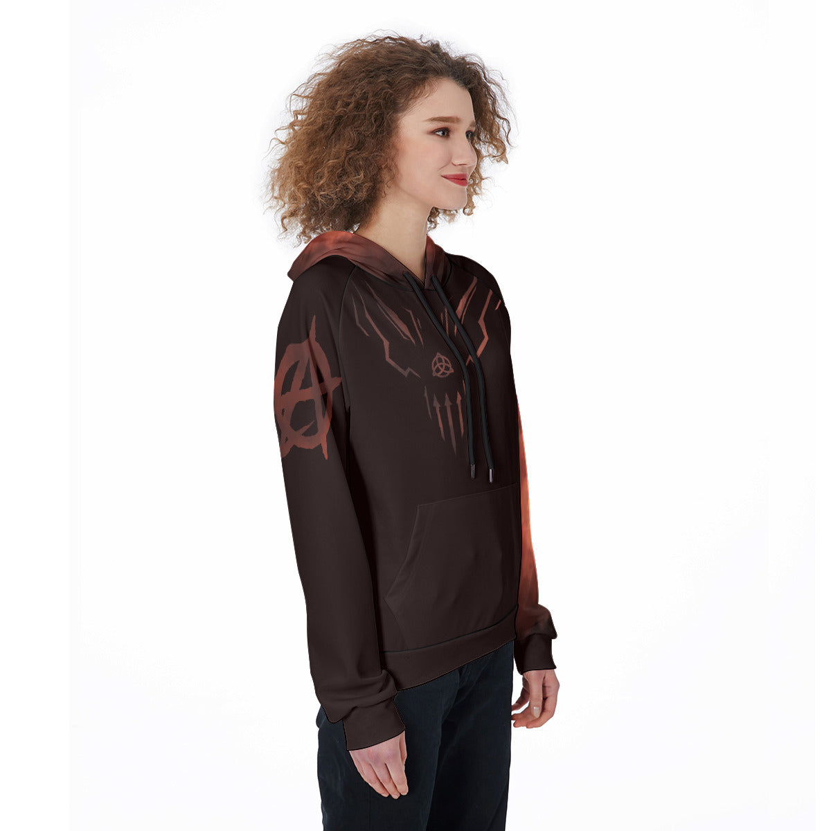 All-Over Print Women's Raglan Pullover Hoodie