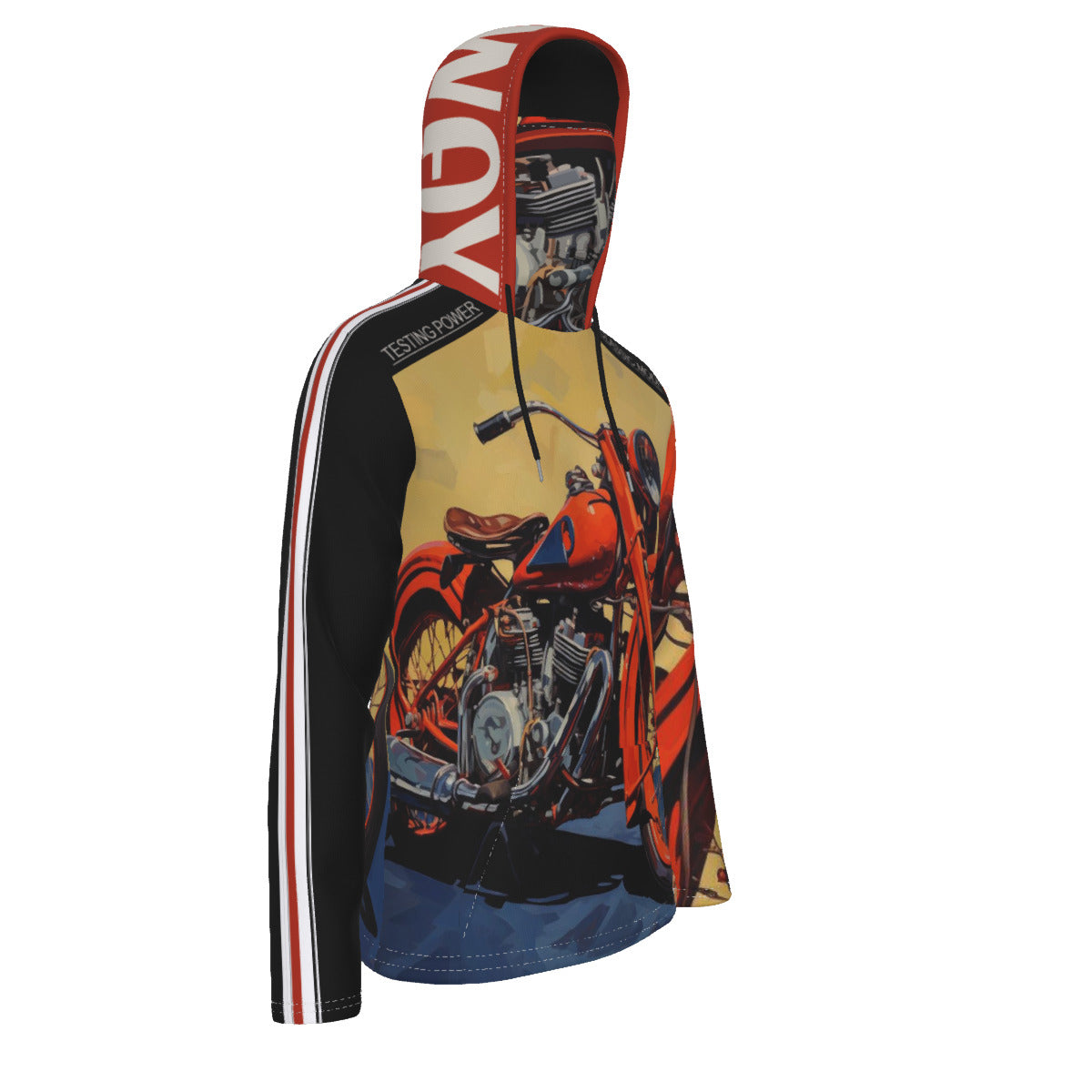 All-Over Print Men's Pullover Hoodie With Mask MHM00004