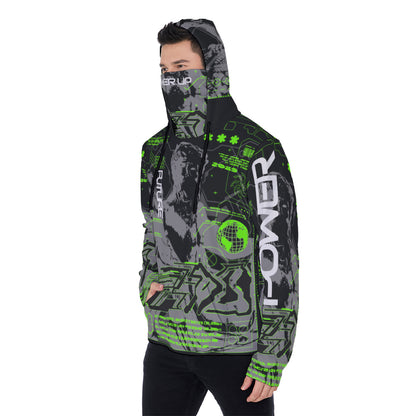 All-Over Print Men's Pullover Hoodie With Mask MHM00003