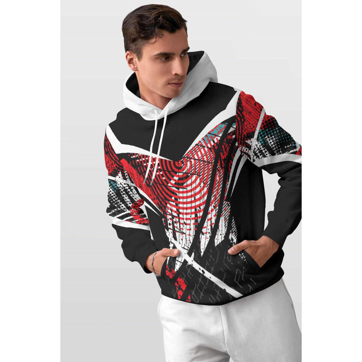 All-Over Print Men's Thicken Pullover Hoodie MH0008
