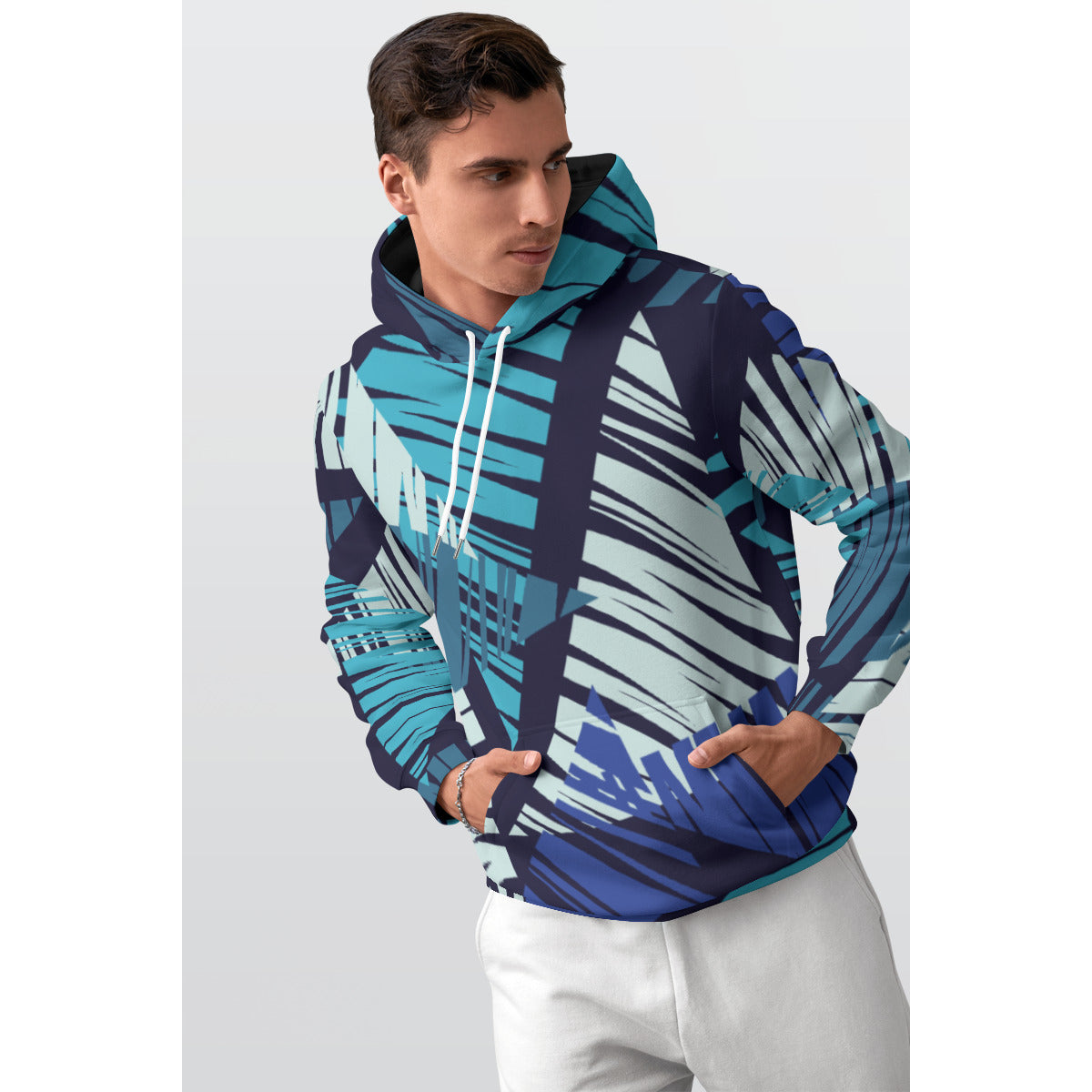 All-Over Print Men's Thicken Pullover Hoodie MH0009