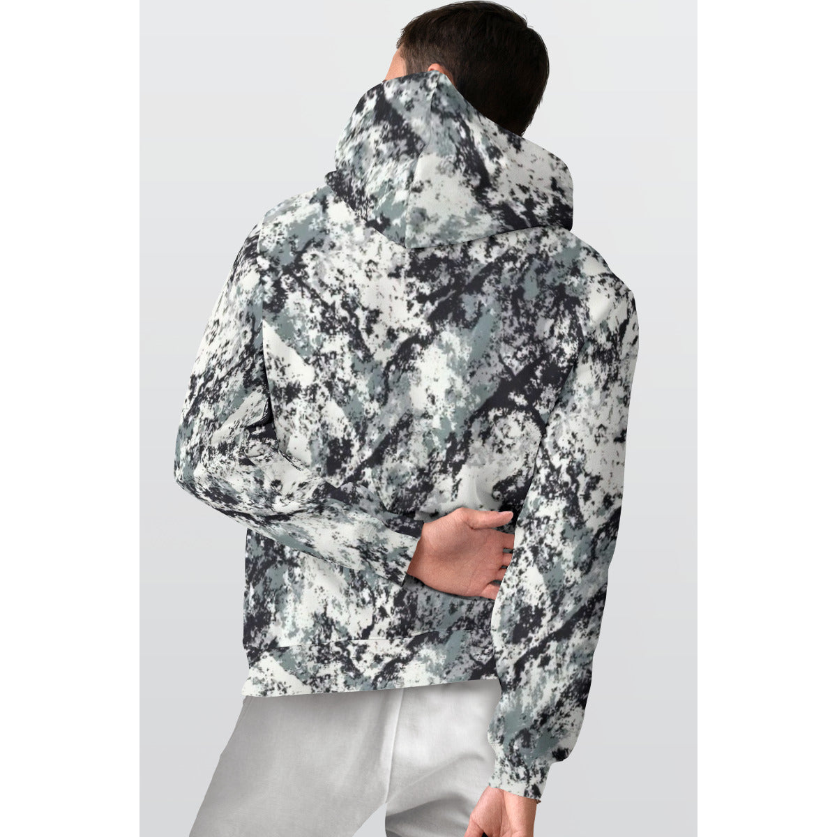 All-Over Print Men's Thicken Pullover Hoodie MH0010