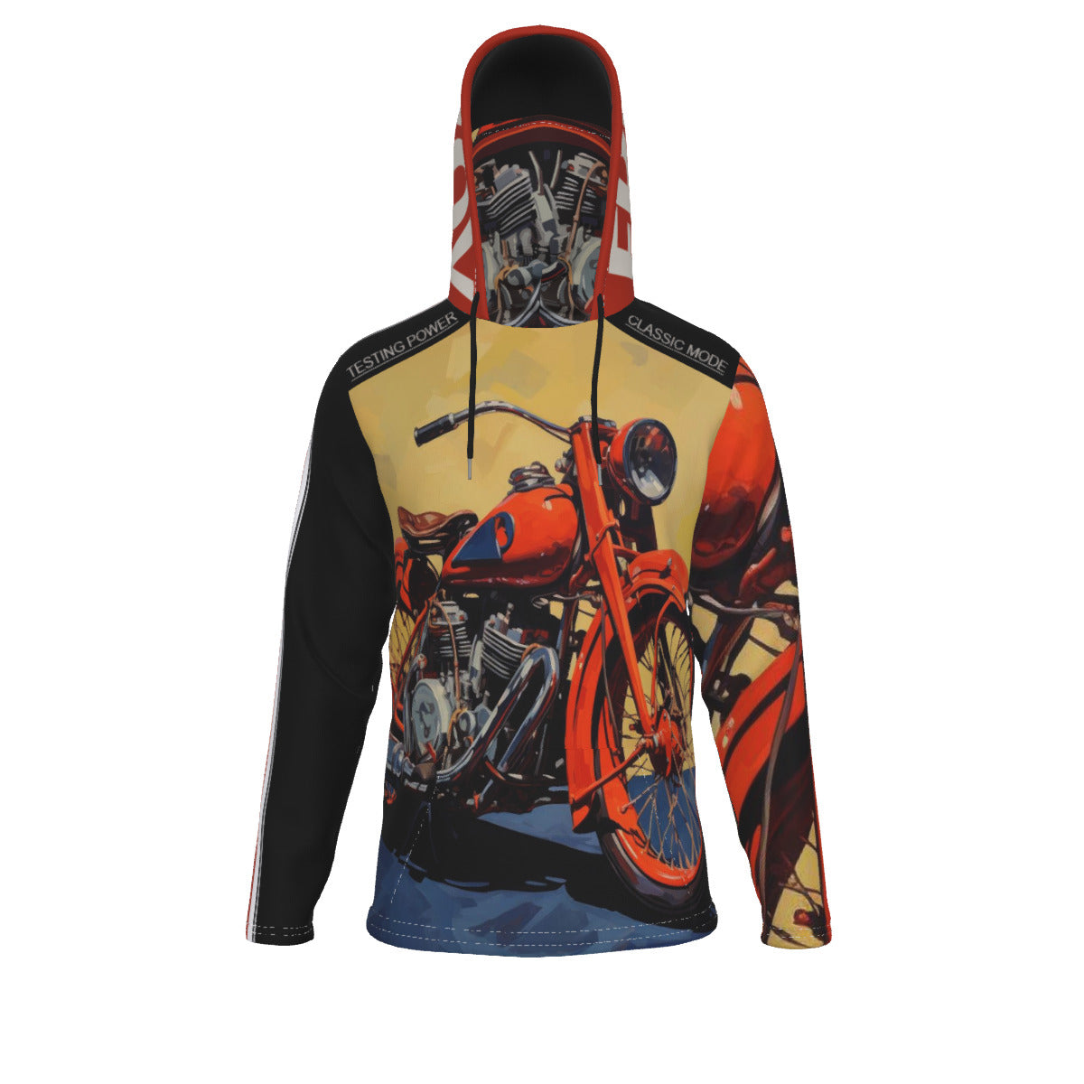 All-Over Print Men's Pullover Hoodie With Mask MHM00004