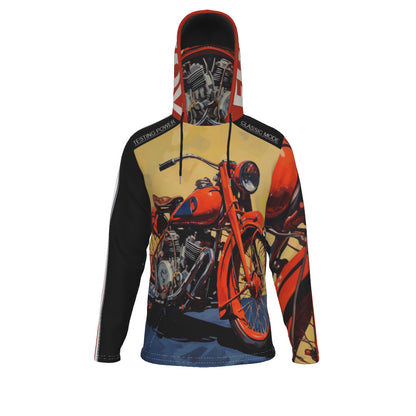 All-Over Print Men's Pullover Hoodie With Mask MHM00004