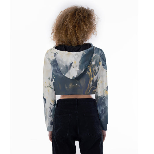All-Over Print Women's Crop Top Hoodie WHS0010
