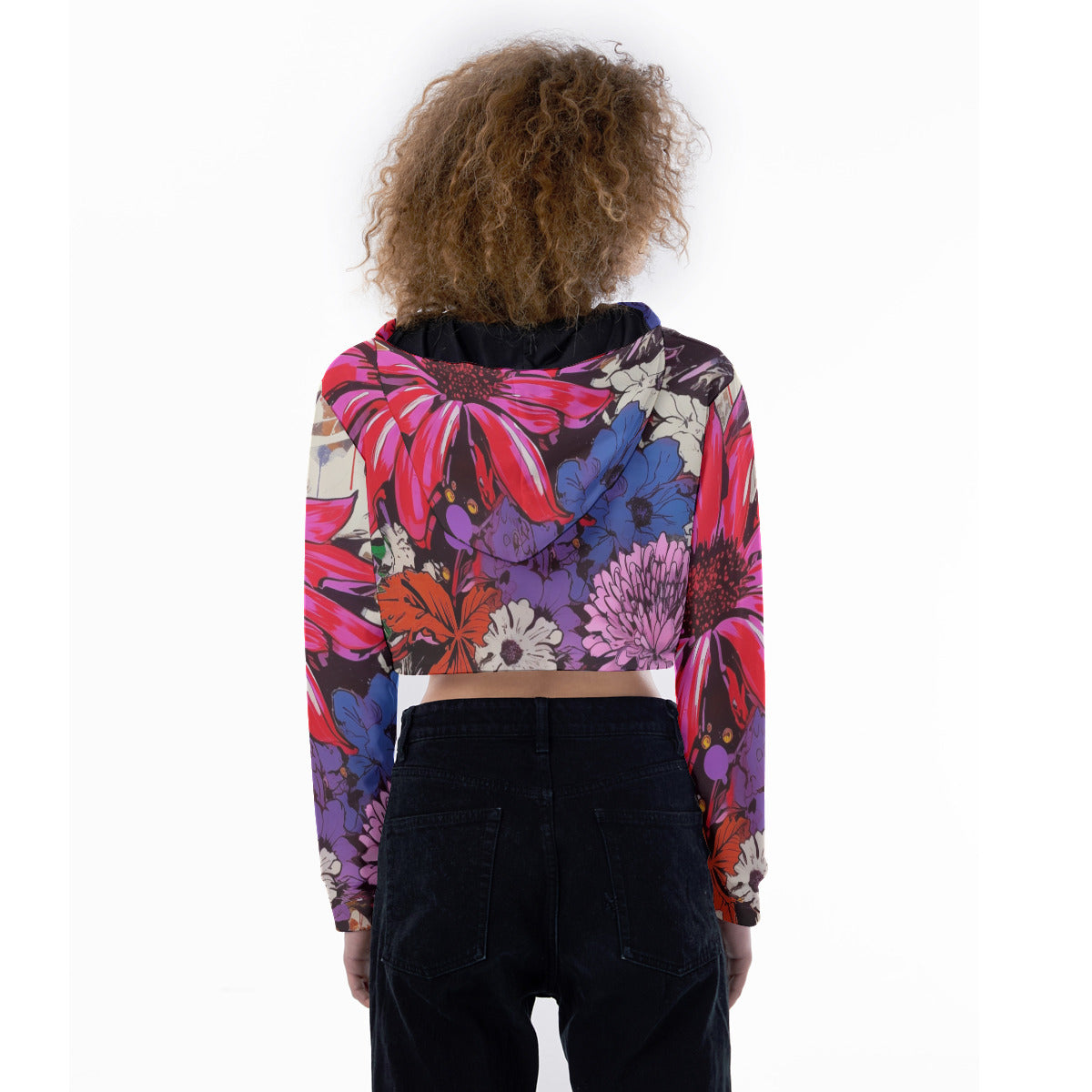 All-Over Print Women's Crop Top Hoodie WHS0007