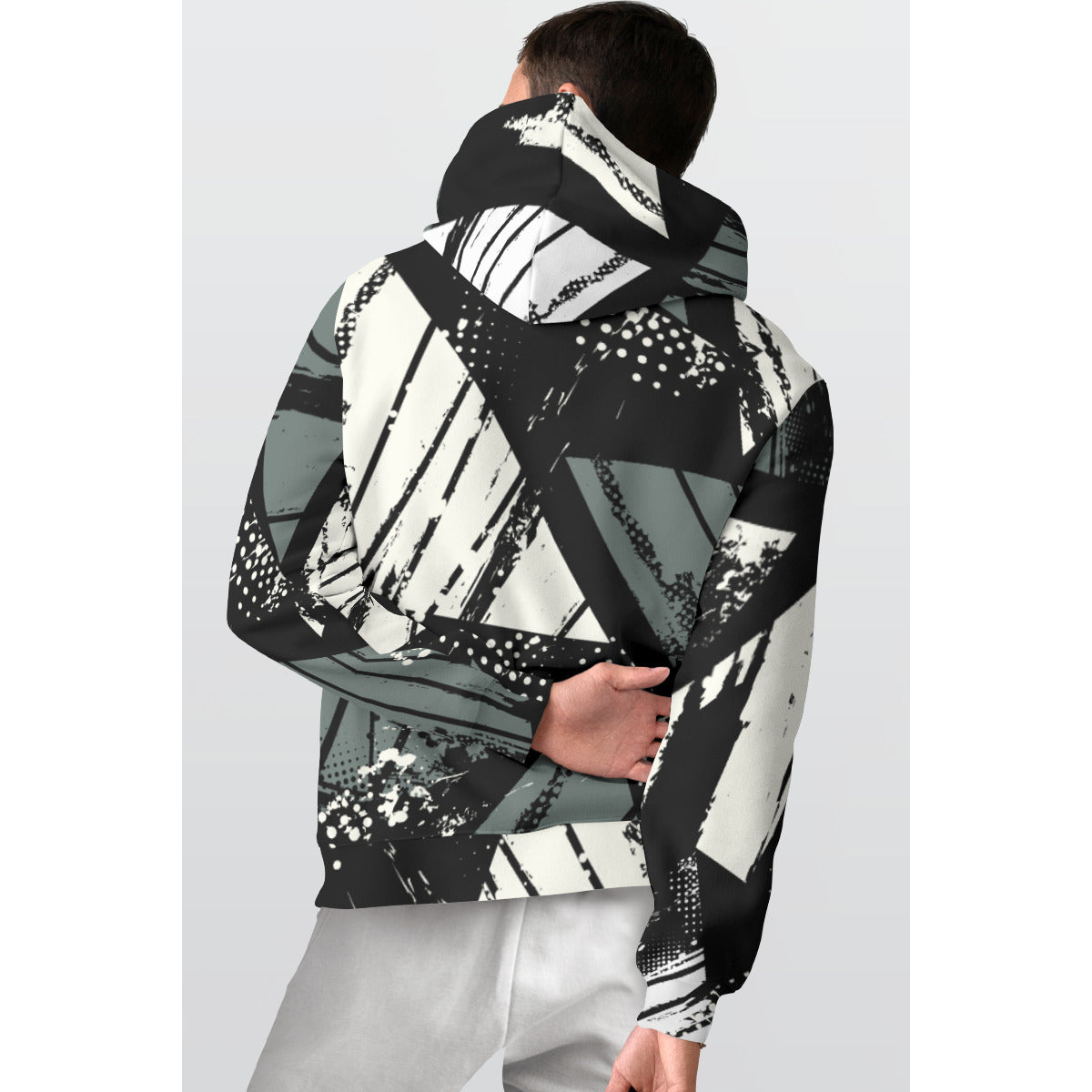 All-Over Print Men's Thicken Pullover Hoodie MH0007