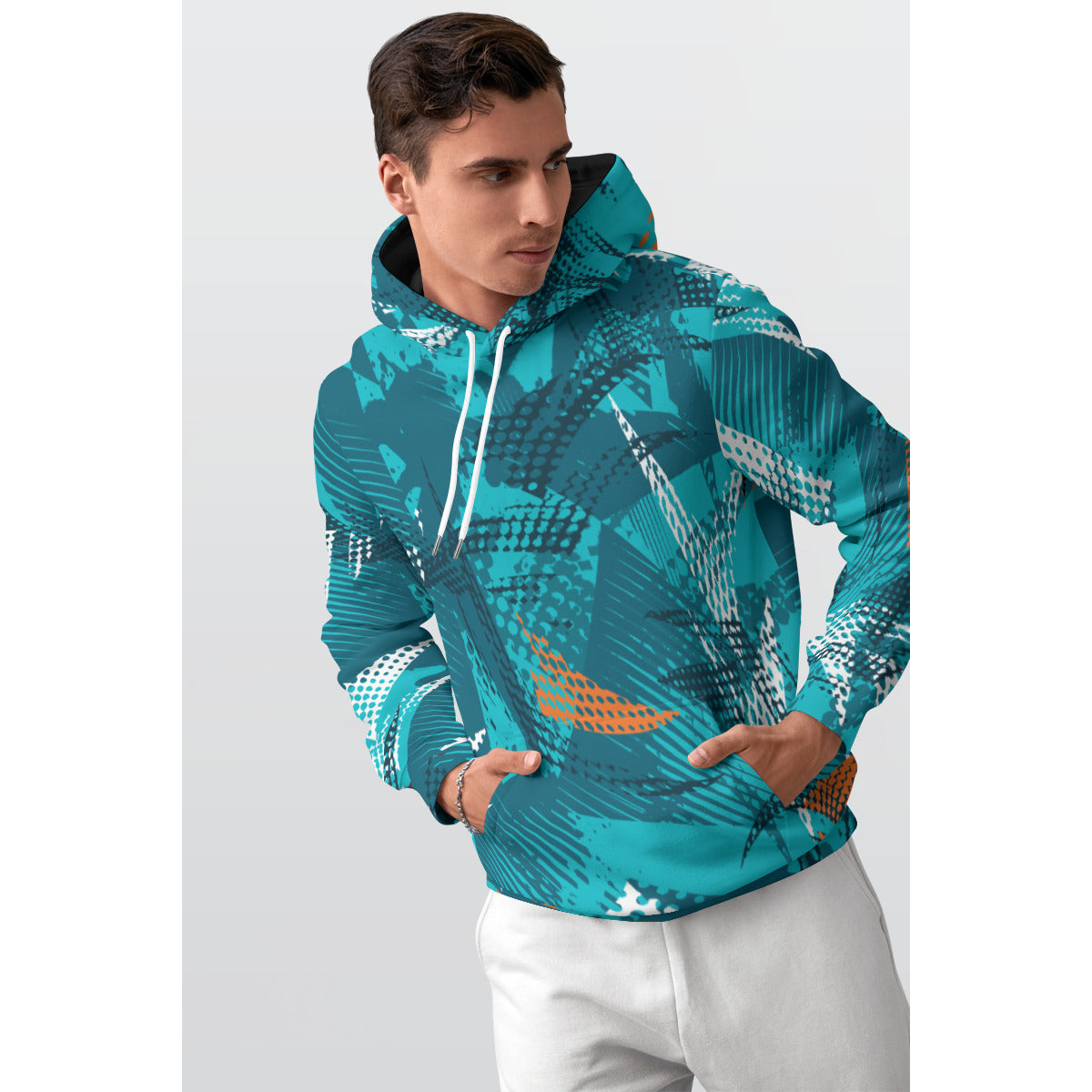 All-Over Print Men's Thicken Pullover Hoodie MH0006