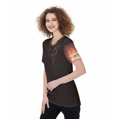 All-Over Print Women's O-Neck T-Shirt|180 GSM Jersey
