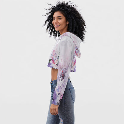 All-Over Print Women's Crop Top Hoodie WHS0009