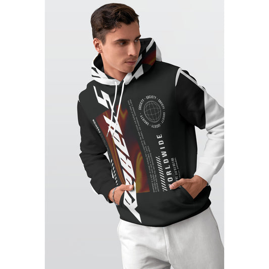 All-Over Print Men's Thicken Pullover Hoodie MH0014