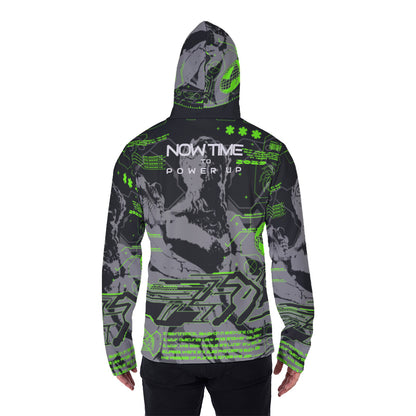 All-Over Print Men's Pullover Hoodie With Mask MHM00003