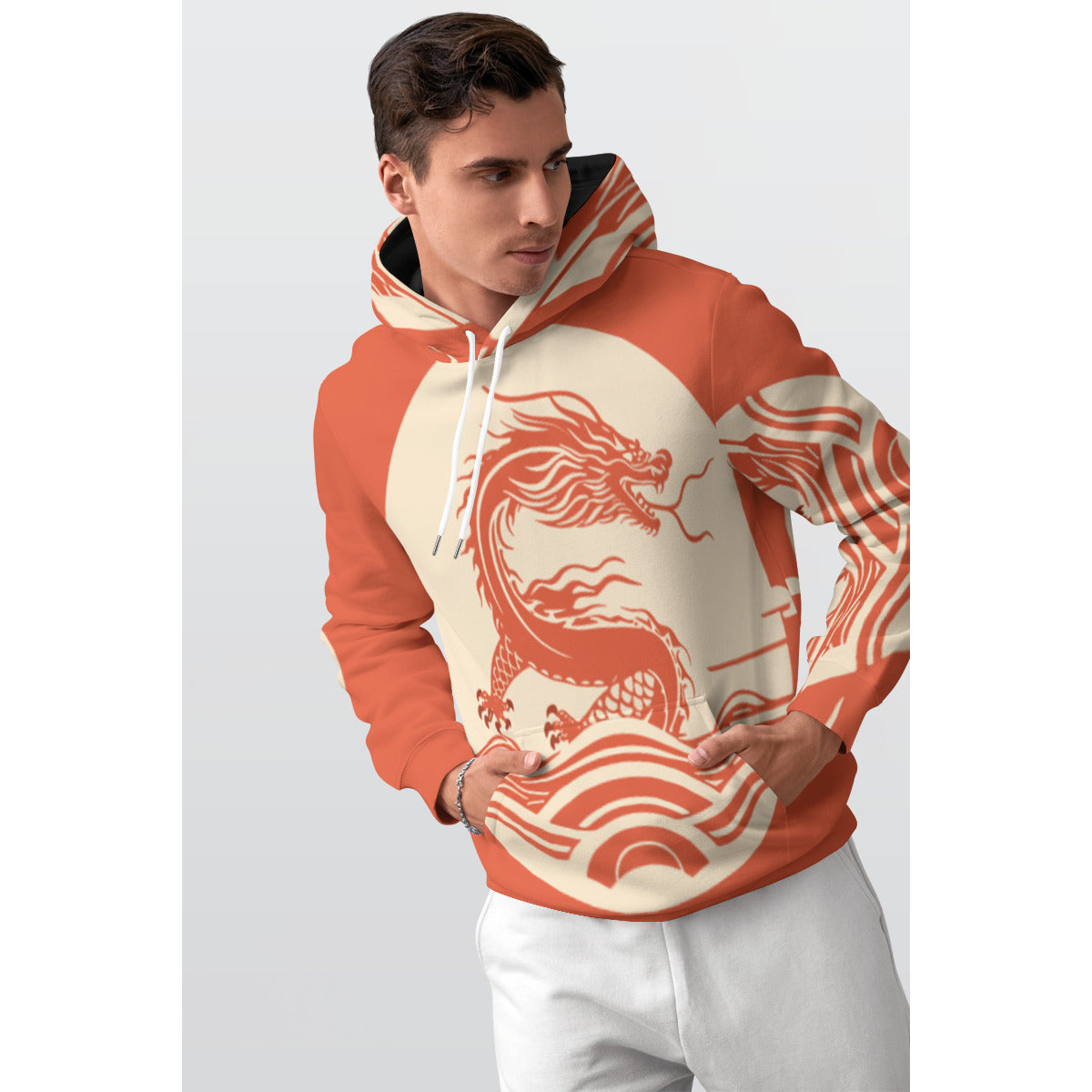 All-Over Print Men's Thicken Pullover Hoodie MH0011