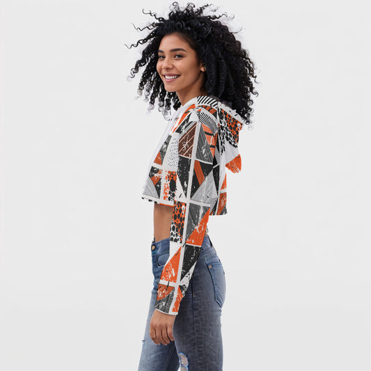 All-Over Print Women's Crop Top Hoodie WHS0004