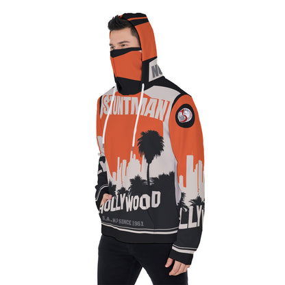 All-Over Print Men's Pullover Hoodie With Mask MHM00006