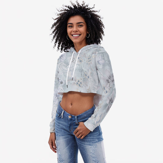 All-Over Print Women's Crop Top Hoodie WHS0001