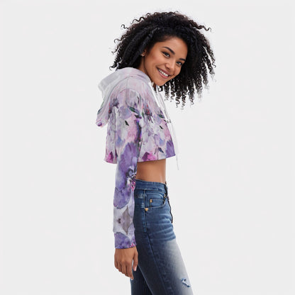 All-Over Print Women's Crop Top Hoodie WHS0009