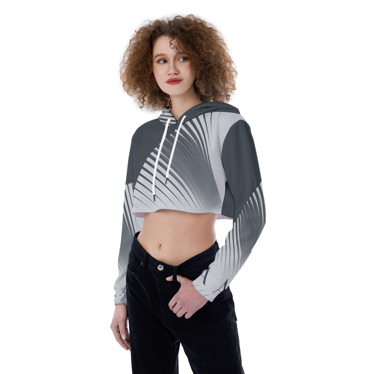 All-Over Print Women's Crop Top Hoodie WHS0006