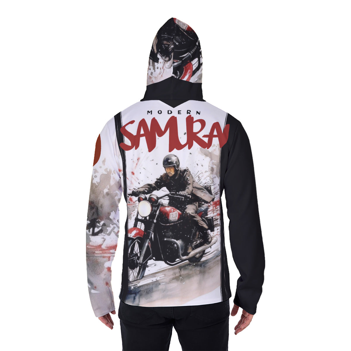 All-Over Print Men's Pullover Hoodie With Mask MHM00005