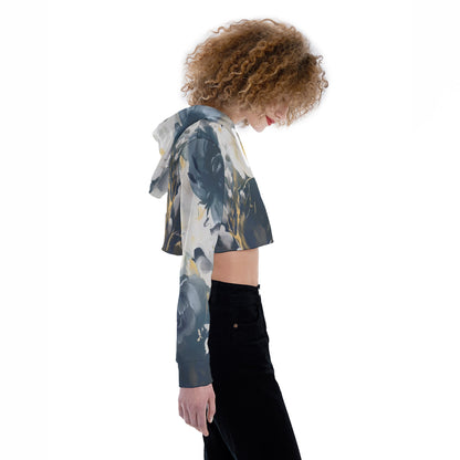 All-Over Print Women's Crop Top Hoodie WHS0010