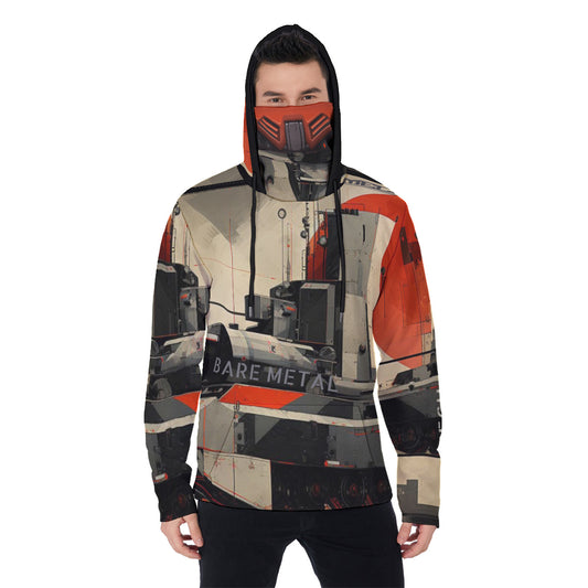 All-Over Print Men's Pullover Hoodie With Mask MHM00001