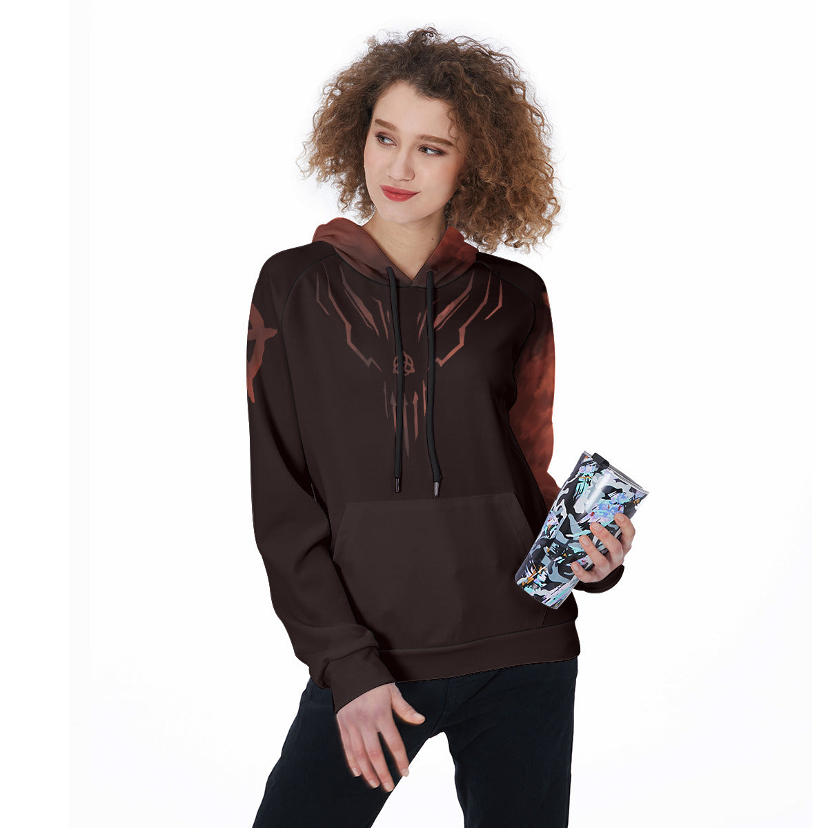 All-Over Print Women's Raglan Pullover Hoodie