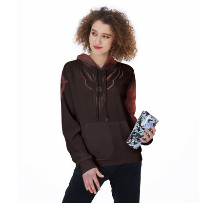 All-Over Print Women's Raglan Pullover Hoodie