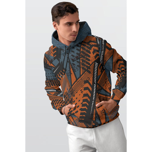 All-Over Print Men's Thicken Pullover Hoodie MH0012