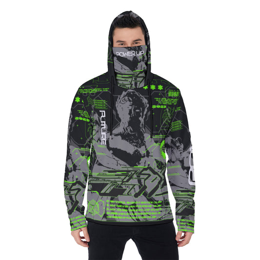 All-Over Print Men's Pullover Hoodie With Mask MHM00003