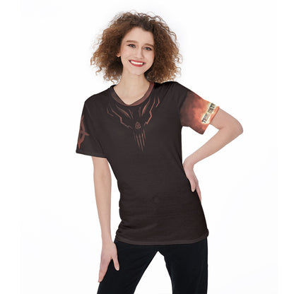 All-Over Print Women's O-Neck T-Shirt|180 GSM Jersey