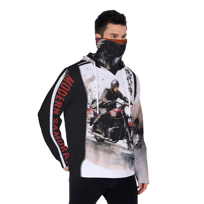 All-Over Print Men's Pullover Hoodie With Mask MHM00005