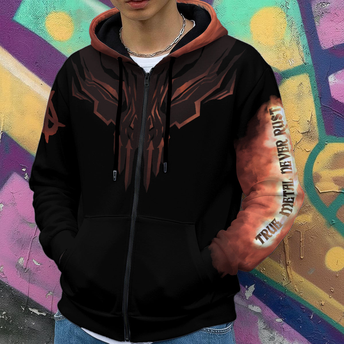 All-Over Print Men's Heavy Fleece Zip Up Hoodie