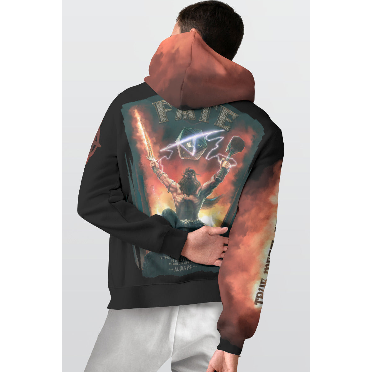 All-Over Print Men's Thicken Pullover Hoodie MH0018