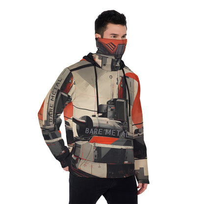All-Over Print Men's Pullover Hoodie With Mask MHM00001