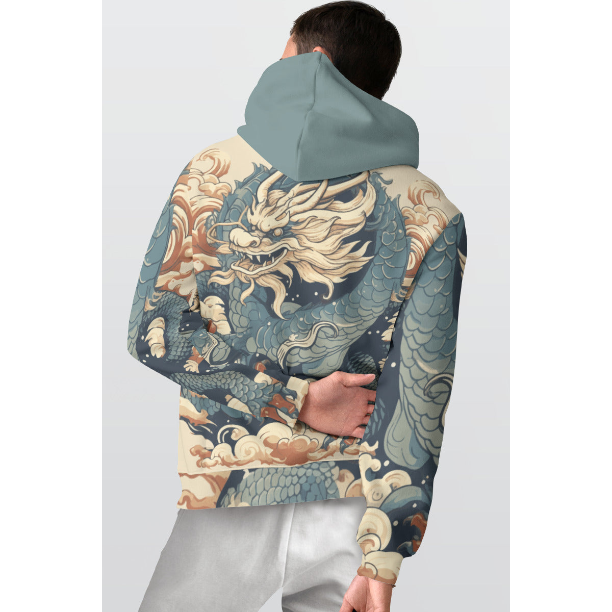 All-Over Print Men's Thicken Pullover Hoodie MH0016