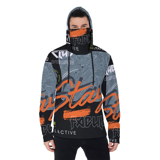 All-Over Print Men's Pullover Hoodie With Mask MHM00002