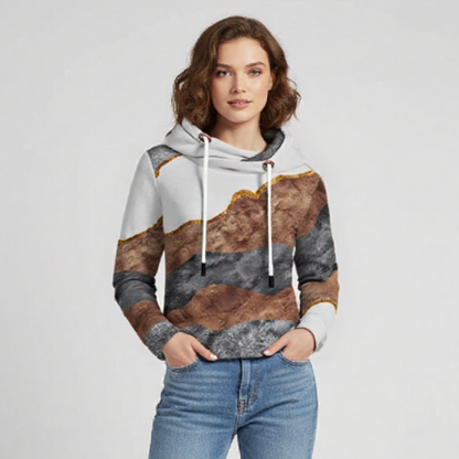 Women's Lightweight Hoodie Patchwork style WHP0044