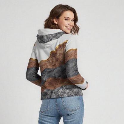 Women's Lightweight Hoodie Patchwork style WHP0044